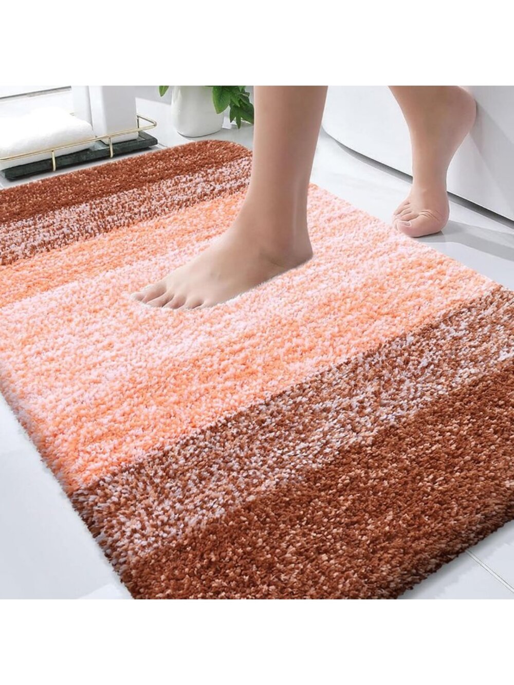 Extra Soft Microfiber Bathroom Rugs Mat 30x20, Absorbent Non-Slip Bath Mat